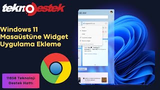 Windows 11 Masaüstüne Widget Uygulama Ekleme Nasıl Yapılır [upl. by Clifford409]