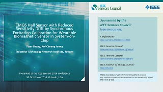 CMOS Hall Sensor with Reduced Sensitivity Drift by Synchronous Excitation Calibration for Wearable [upl. by Ilehs]