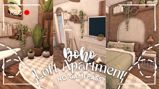 roblox bloxburg  🌿 no gamepass boho loft apartment ꒰ full build amp tour ꒱  itapixca builds [upl. by Kate886]