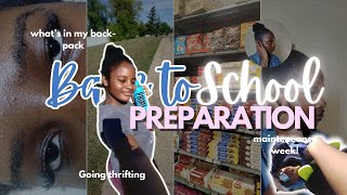 back to school prep  full back to school vlog lash extensions whats in my back pack grade 9 [upl. by Chader]