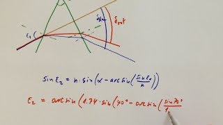 Dispersion Prisma Optikaufgabe 13 [upl. by Aeduj113]