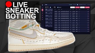 🔴 LIVE COP  Botting The Jordan 1 High Union Bephies Beauty Supply Woven MEN [upl. by Annahsat30]