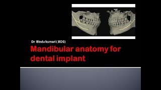 mandibular anatomy for dental implant [upl. by Eidoj]