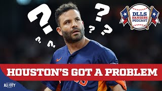 The Houston Astros have a PROBLEM  DLLS Rangers Podcast [upl. by Nnylarej]