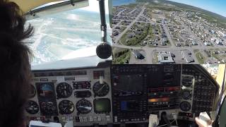 Landing CYVP Kuujjuaq Canada Cockpit View Funny Controller [upl. by Otaner460]