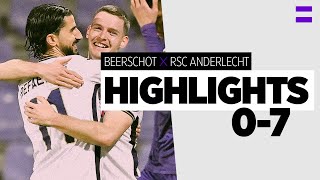 HIGHLIGHTS Beerschot  RSC Anderlecht  20212022  7 goals to end the year [upl. by Lamprey]