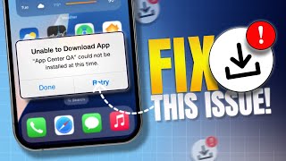 How to Fix Unable to Download App Error on iPhone  iPhone Apps Not Installing [upl. by Neehsas]