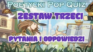 POETYCKI POP QUIZ  DZIEŃ 3 ODPOWIEDZI  AFK Arena Polska [upl. by Aubyn]