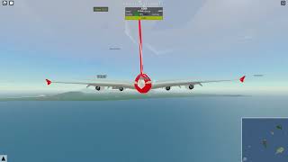 Doing a Realistic Flight With a Qantas A380 PTFS Roblox [upl. by Tyoh]