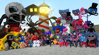 ALL POPPY PLAYTIME FAMILY VS ALL MONSTERS In Garrys Mod [upl. by Airuam175]