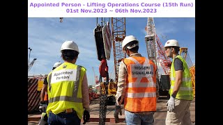 Appointed Person  Lifting Operations Course 15th Run [upl. by Einnol373]