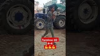 Farmtrac 60 4×4 power full 💪viralvideos farming tranding [upl. by Kinzer]