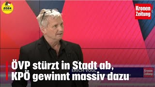 Erste Trends ÖVP stürzt in Stadt Salzburg ab KPÖ gewinnt massiv dazu  kronetv NEWS [upl. by Silvie503]