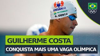 Guilherme Costa conquista vaga olímpica nos 200m livre [upl. by Eical]