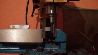 Sieg X1 micro mill climb milling steel 1 [upl. by Kurland522]