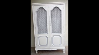 How to redo a French Armoire Furniture makeover [upl. by Mallorie]