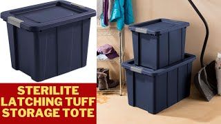 Sterilite Latching Tuff Storage Tote  Stackable Bin with Latch Lid  Plastic Containe  storage [upl. by Seema]