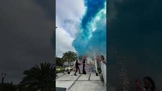 Volcanos and sparks gender reveal show🎉✨💙 genderrevealideas [upl. by Ahsinid]