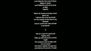 Lord Sabaoth lyrics by Robert G [upl. by Keese]