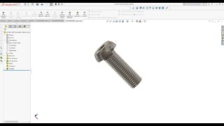 Solidwork tutorialSocket Button Head ScrewThread feature solidworks Creo [upl. by Hamal925]