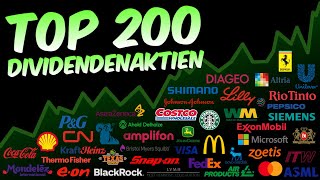 200 beliebte Dividendenaktien  Ranking 2024 [upl. by Eceela]