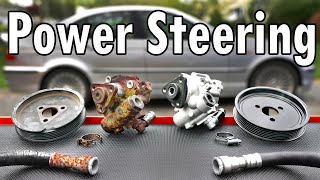 How to Replace a Power Steering Pump [upl. by Ruon]