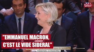 Marine Le Pen  « Emmanuel Macron c’est le vide sidéral » [upl. by Idnym356]