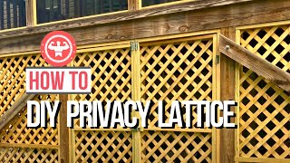 DIY Wood Lattice for Under Deck Privacy  Lattice Doors diy howto carpentry [upl. by Yhcir]