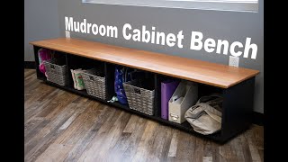 How to Make a Mudroom Cabinet Bench  Free Plan [upl. by Notnad]