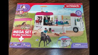 UNBOXING Schleich Horse Club 42619 Hevoskuljetusauto osa 12  Schleichtalli Helmi [upl. by Ahsatam]