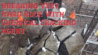 Breaking very hard rock with Chemical Cracking Agent [upl. by Sucramej103]