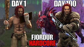 I spent 100 Days on Fjordur HARDCORE in ARK Survival Evolved [upl. by Eldwen949]