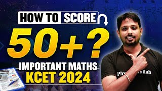 How to Score 50 😟 Important Maths Chapters for KCET 2024 in Kannada [upl. by Halbeib]