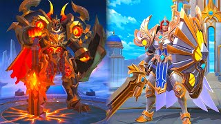 Tigreal Lightborn Defender VS Fallen Guard Skin  Mobile Legends Bang Bang [upl. by Nytsirc]