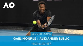 Gael Monfils v Alexander Bublik Highlights 2R  Australian Open 2022 [upl. by Tarah]