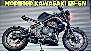 Modified Kawasaki ER 6N Into Street Scrambler By KEVIL’S SPEED [upl. by Enrobyalc]