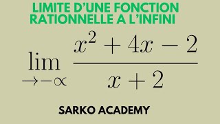 Limite d’une fonction rationnelle à l’infini [upl. by Medin]