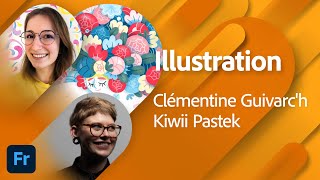 Adobe Live  Illustration avec Kiwii Pastek et Clémentine Guivarch  Adobe France [upl. by Annais]