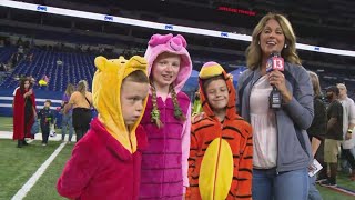 Angela Buchman visits with kids at the Colts For the Boo Halloween party [upl. by Noiramed]