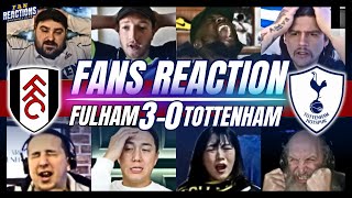 ANGRY SPURS FANS REACTION TO FULHAM 30 TOTTENHAM  PREMIER LEAGUE [upl. by Pat908]