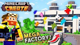 I built a DYE FACTORY in Minecraft Create Mod [upl. by Ahsemal]