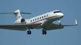 GULFSTREAM G650 MDANS LANDING AT FARNBOROUGHEGLF 262024 FROM DUBAI [upl. by Barr]