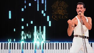 Bohemian Rhapsody Piano tutorial free sheets [upl. by Garbe96]