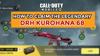 How to claim DRH Kurohana in Codm  Kurohana Crate codm [upl. by Dowling835]