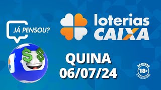 Resultado da Quina  Concurso nº 6474  06072024 [upl. by Koal376]