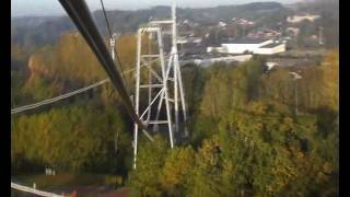 Vertigo Suspended Roller Coaster POV Walibi Belgium Onride Single Rail [upl. by Itch]