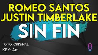 Romeo Santos Justin Timberlake  Sin Fin  Karaoke Instrumental [upl. by Donald121]