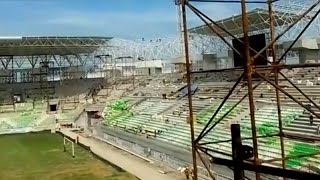 UPDATE PEMASANGAN ATAP DIPERCEPAT PROGRES 92 UPDATE STADION UTAMA SUMUT [upl. by Pik]