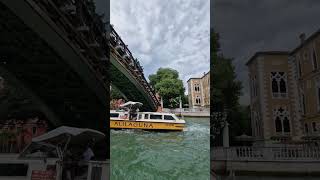 Palazzo CavalliFranchetti on Venice grand canal ferry passing under Ponte dellAccademia [upl. by Eb132]