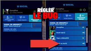 RÉGLER LE BUG DE CANAL  VOCAL SUR FORTNITE sur toutes les plateformes [upl. by Aerdnaek]